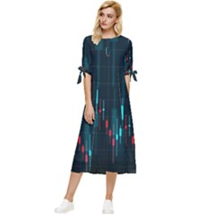 Flag Patterns On Forex Charts Bow Sleeve Chiffon Midi Dress by Semog4