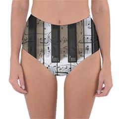 Music Piano Instrument Sheet Reversible High-waist Bikini Bottoms by Semog4