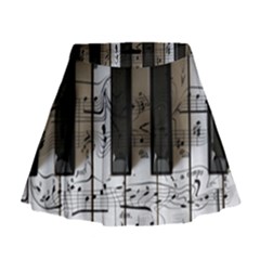 Music Piano Instrument Sheet Mini Flare Skirt by Semog4