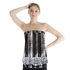 Music Piano Instrument Sheet Strapless Top by Semog4