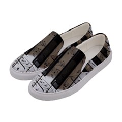 Music Piano Instrument Sheet Women s Canvas Slip Ons by Semog4