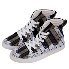 Music Piano Instrument Sheet Women s Hi-top Skate Sneakers by Semog4