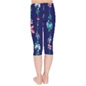 Flowers Pattern Bouquets Colorful Kids  Capri Leggings  View2