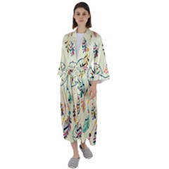 Dreamcatcher Abstract Pattern Maxi Satin Kimono by Semog4