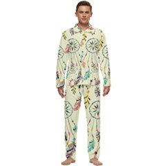 Dreamcatcher Abstract Pattern Men s Long Sleeve Velvet Pocket Pajamas Set by Semog4