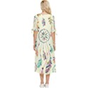 Dreamcatcher Abstract Pattern Bow Sleeve Chiffon Midi Dress View4