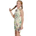 Dreamcatcher Abstract Pattern Kids  Halter Collar Waist Tie Chiffon Dress View2