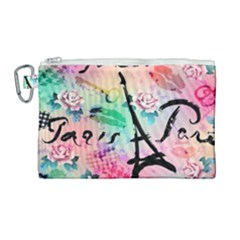 From Paris Abstract Art Pattern Canvas Cosmetic Bag (large) by Semog4