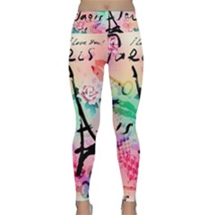 From Paris Abstract Art Pattern Lightweight Velour Classic Yoga Leggings by Semog4