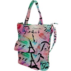 From Paris Abstract Art Pattern Shoulder Tote Bag by Semog4