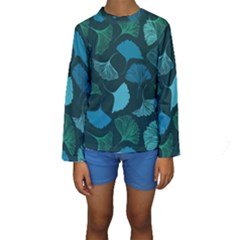 Pattern Plant Abstract Kids  Long Sleeve Swimwear by Semog4