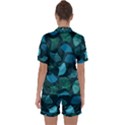 Pattern Plant Abstract Satin Short Sleeve Pajamas Set View2