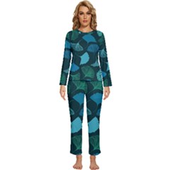 Pattern Plant Abstract Womens  Long Sleeve Lightweight Pajamas Set by Semog4