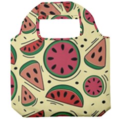 Watermelon Pattern Slices Fruit Foldable Grocery Recycle Bag by Semog4