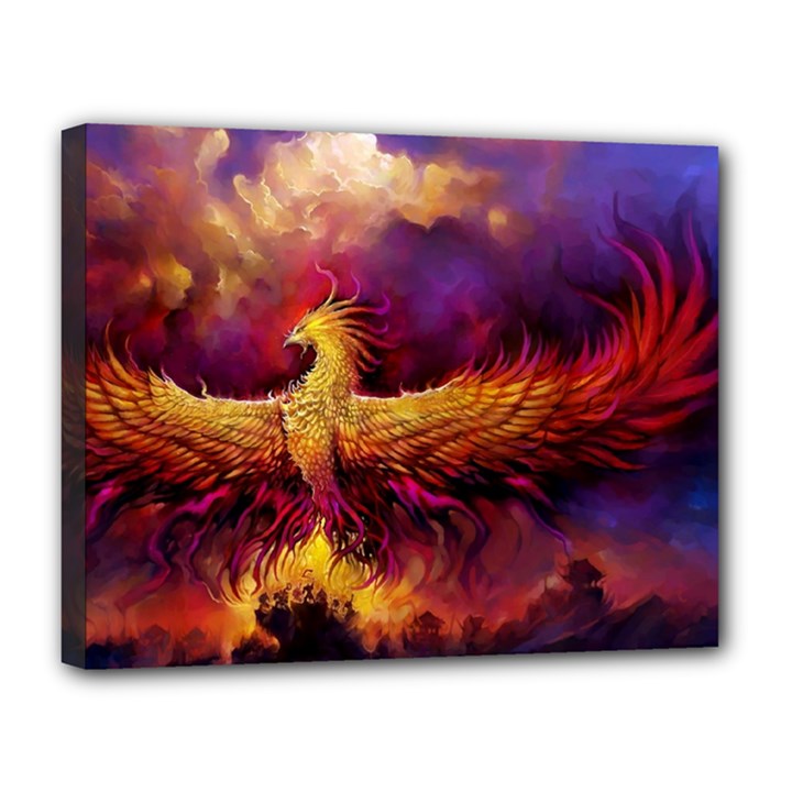 Phoenix Bird Canvas 14  x 11  (Stretched)