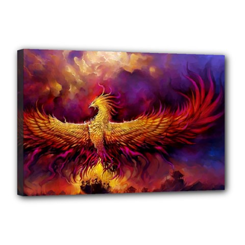 Phoenix Bird Canvas 18  X 12  (stretched) by Semog4