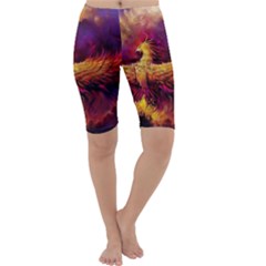 Phoenix Bird Cropped Leggings  by Semog4