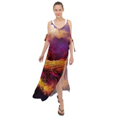 Phoenix Bird Maxi Chiffon Cover Up Dress by Semog4