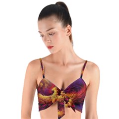 Phoenix Bird Woven Tie Front Bralet by Semog4