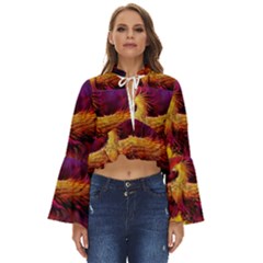 Phoenix Bird Boho Long Bell Sleeve Top by Semog4