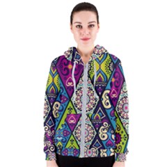 Ethnic Pattern Abstract Women s Zipper Hoodie by Semog4