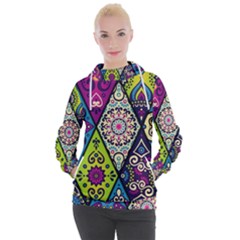 Ethnic Pattern Abstract Women s Hooded Pullover by Semog4