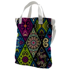 Ethnic Pattern Abstract Canvas Messenger Bag by Semog4