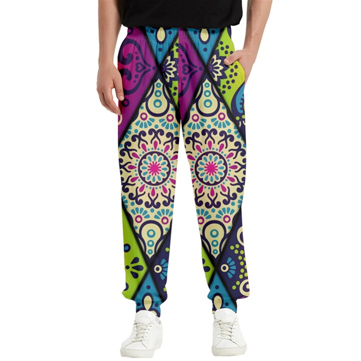 Ethnic Pattern Abstract Men s Elastic Waist Pants