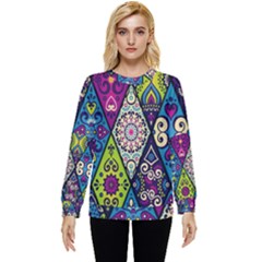 Ethnic Pattern Abstract Hidden Pocket Sweatshirt by Semog4