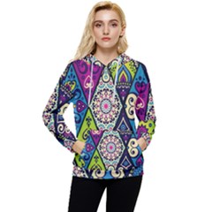 Ethnic Pattern Abstract Women s Lightweight Drawstring Hoodie by Semog4