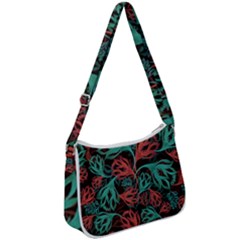 Flower Patterns Ornament Pattern Zip Up Shoulder Bag by Semog4