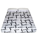 Precision Pursuit: Hunting Motif Black and White Pattern Fitted Sheet (California King Size) View1