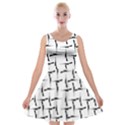 Precision Pursuit: Hunting Motif Black and White Pattern Velvet Skater Dress View1