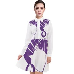 Naturally Me  Long Sleeve Chiffon Shirt Dress