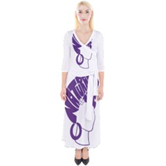 Naturally Me  Quarter Sleeve Wrap Maxi Dress