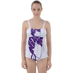 Naturally Me  Twist Front Tankini Set by Designyourwardrob