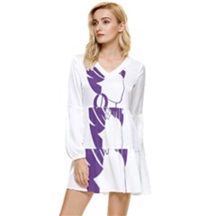 Naturally Me  Tiered Long Sleeve Mini Dress by Designyourwardrob