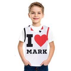 I Love Mark Kids  Basketball Tank Top by ilovewhateva