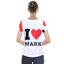 I love mark Short Sleeve Front Detail Top View2