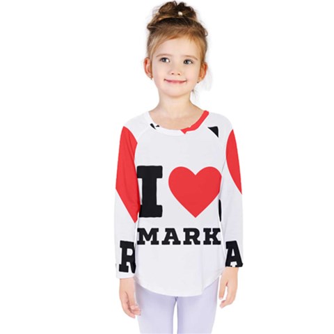 I Love Mark Kids  Long Sleeve Tee by ilovewhateva