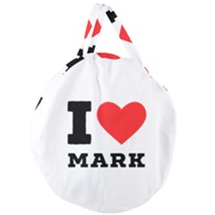 I Love Mark Giant Round Zipper Tote by ilovewhateva