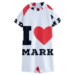 I Love Mark Kids  Boyleg Half Suit Swimwear by ilovewhateva