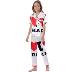 I Love Mark Kids  Satin Short Sleeve Pajamas Set by ilovewhateva