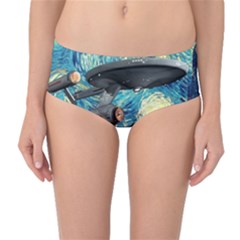 Star Trek Starship The Starry Night Van Gogh Mid-waist Bikini Bottoms by Semog4