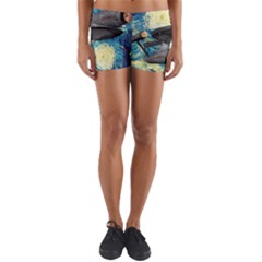 Star Trek Starship The Starry Night Van Gogh Yoga Shorts by Semog4