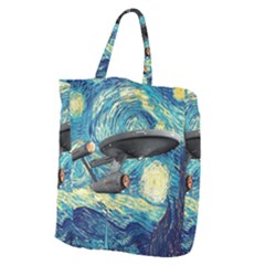 Star Trek Starship The Starry Night Van Gogh Giant Grocery Tote by Semog4