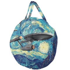 Star Trek Starship The Starry Night Van Gogh Giant Round Zipper Tote by Semog4