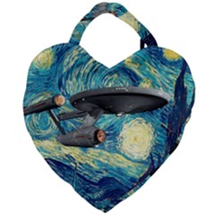 Star Trek Starship The Starry Night Van Gogh Giant Heart Shaped Tote