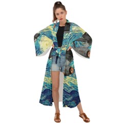 Star Trek Starship The Starry Night Van Gogh Maxi Kimono by Semog4