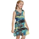 Star Trek Starship The Starry Night Van Gogh Kids  Sleeveless Tiered Mini Dress View3